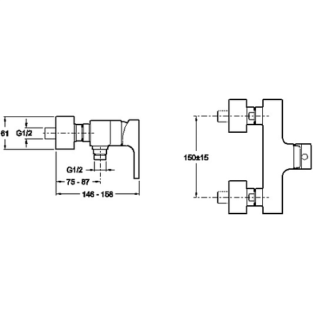 Смеситель Jacob Delafon Strayt E45371-CP для душа