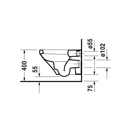 Чаша для унитаза подвесного Duravit DuraStyle 2552090000