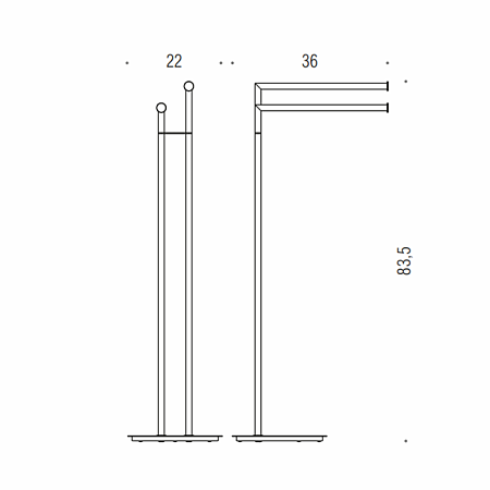Стойка напольная Colombo Mini B4038.CR хром