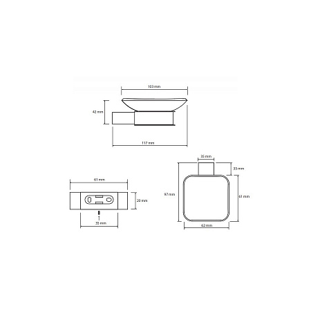 Мыльница Bemeta Nero 135008020 черный