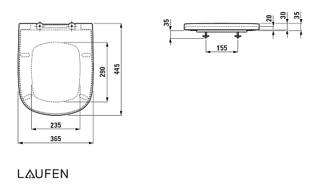 Крышка-сиденье Laufen Palomba 8.9180.2.000.000.1 с микролифтом