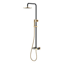 Душевая стойка Boheme Stick 128-BG ручка Diamond, черный/золото