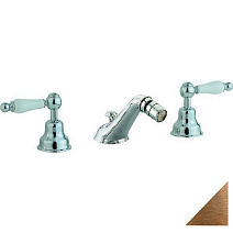 Смеситель Cisal Arcana Toscana TS00122027 для биде, на 3 отверстия, бронза