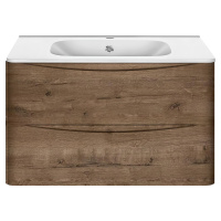 Тумба с раковиной Vincea Paola VMC-2P800VO 80 подвесная, 2 выкатных ящика, V.Oak