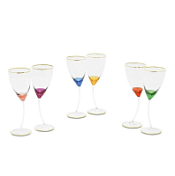 Набор бокалов для вина Migliore Inigma 25616 хрусталь разноцветный, декор золото