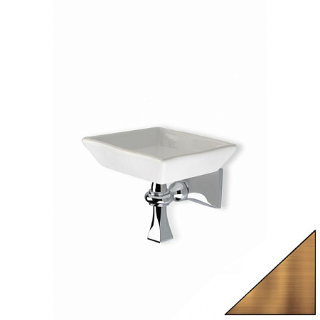 Мыльница Stil Haus Prisma PR09(25-BI) настенный, бронза/белый