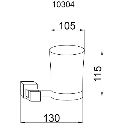 Стакан Boheme Venturo 10304 для зубных щеток, хром