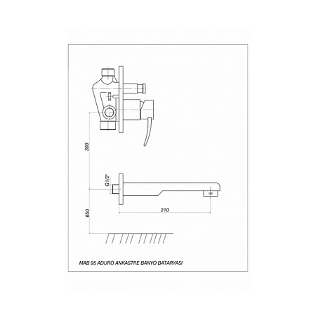 Смеситель GPD Aduro MAB95 для ванны с душем