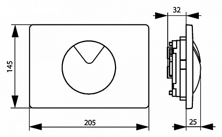 Кнопка смыва Sanit S702 16.702.D2.0003 бронза
