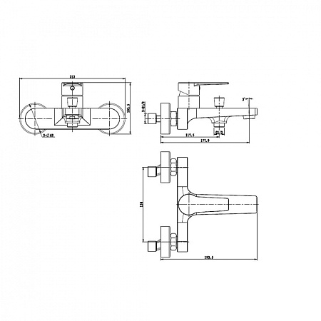 Смеситель Bien Lado BB01011805 для ванны, ORB
