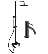 Душевой комплект Paffoni Light KITCOL632NO71 черный матовый