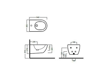 Биде подвесное Hatria Fusion A0Y1D925 белый матовый