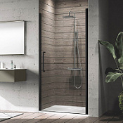 Душевая дверь в нишу Novellini Young Y21B87-1H 92х200 черный матовый