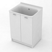 Тумба c хозяйственной раковиной Kerasan Aquadom 9166K3*0 60х50 белый матовый Тумба c хозяйственной раковиной Kerasan Aquadom 9166K3*0 60х50 белый матовый