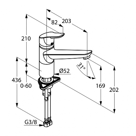Смеситель Kludi Objekta 325740575 для кухонной мойки, хром