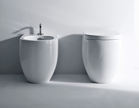 Унитаз приставной Kerasan Flo 311201 безободковый, белый