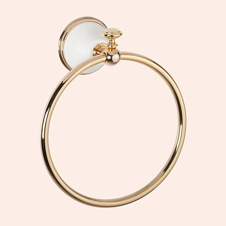Полотенцедержатель Tiffany World Harmony TWHA015bi/oro золото/белый