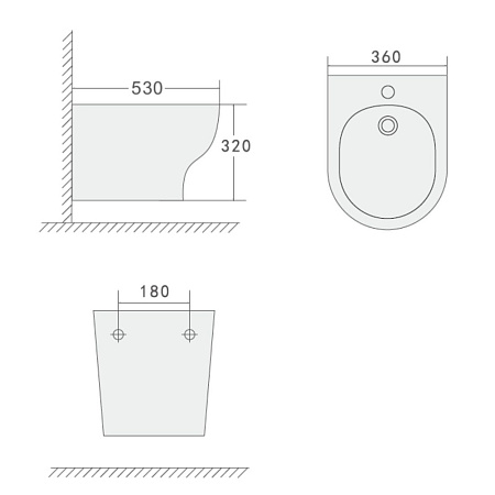 Биде подвесное Boheme Fiore 978-BIDET-W белый