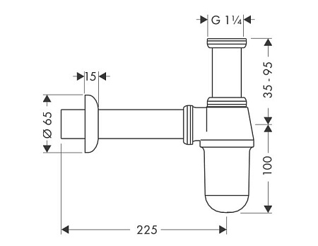 Сифон для раковины Hansgrohe 52053000 хром