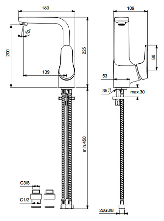 Смеситель Vidima Ван BA083AA для раковины
