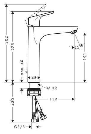 Смеситель Hansgrohe Focus 31608000 для раковины, хром