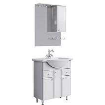 Мебель для ванной Aqwella Барселона Люкс BA0107K 75 с корзиной, белый