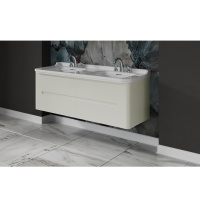 Тумба с раковиной Kerasan Waldorf 919130 bi matt 150 подвесная, матовый белый