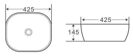 Раковина накладная BelBagno BB1301 42.5x42.5x14.5 белый