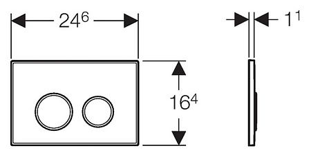 Кнопка смыва Geberit Sigma 20 115.778.SN.1 нержавеющая сталь