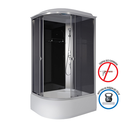 Душевая кабина Niagara Eco 7510R 120x80x215 стекло мозаика/профиль серебро