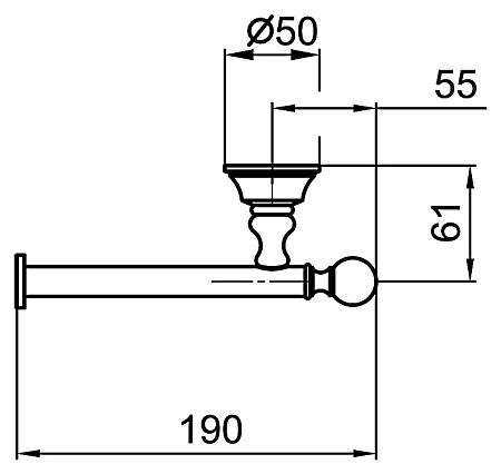 Держатель туалетной бумаги Webert Karenina КА500801065 бронза