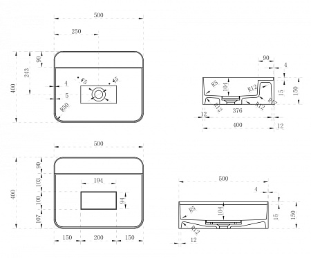 Раковина подвесная ABBER Stein AS2626 белый матовый