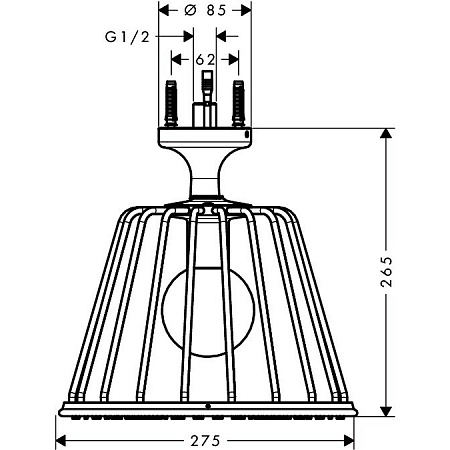Верхний душ Axor LampShower/Nendo 26032000 хром