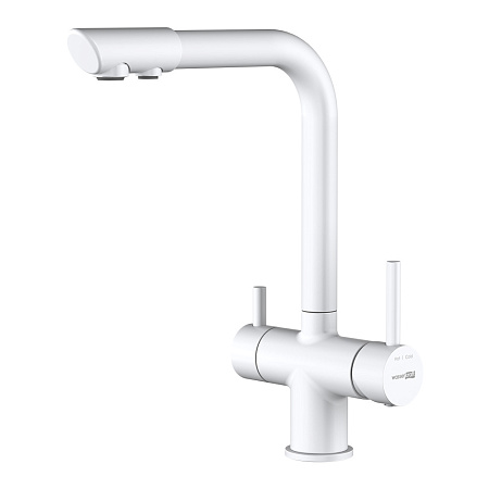 Смеситель WasserKRAFT A8357 для кухонной мойки, белый