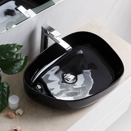 Раковина накладная BelBagno BB1435-NERO 41.5x54.5x14 черный