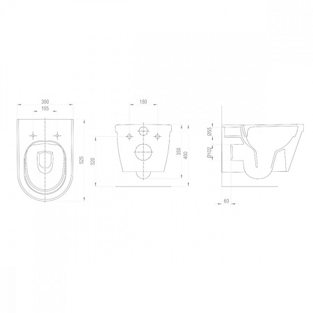 Унитаз подвесной Ravak Chrome RimOFF X01651