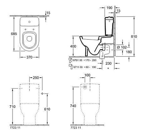 Бачок для унитаза Villeroy & Boch Subway 77231101 альпийский белый