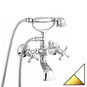 Смеситель Emmevi Deco Classic 12011BO для ванны с душем, белый/золото
