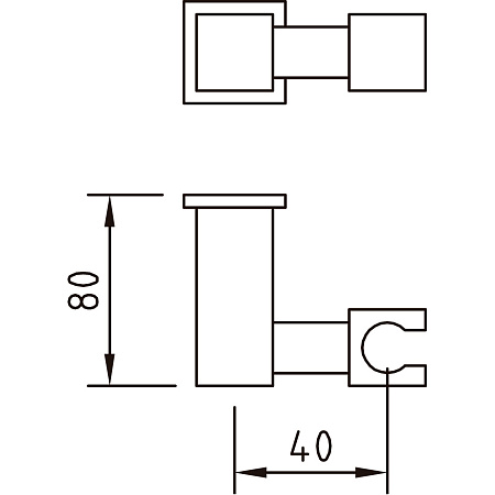 Держатель Clever 96413 для душа, хром