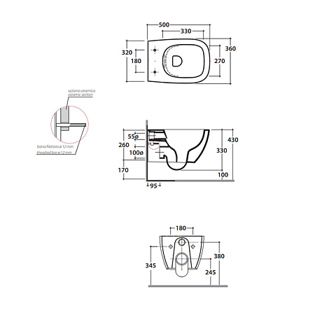 Унитаз подвесной  Globo Genesis GNS03BI белый