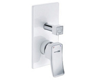 Смеситель WasserKRAFT Aller 10641WHITE для ванны и душа, белый