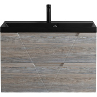 Тумба с раковиной BelBagno Vittoria VITTORIA-800-2C-SO-PINO-P 80 Pino/черная раковина