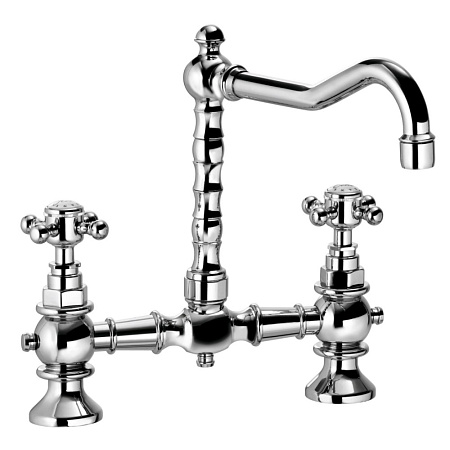 Смеситель Palazzani Adams 52351010 для раковины на 2 отверстия, хром