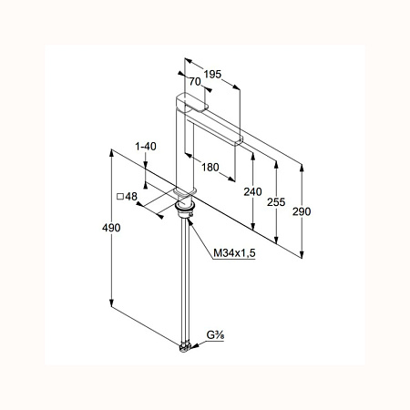 Смеситель для раковины Kludi Renon 422980575 хром