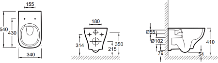 Унитаз подвесной Jacob Delafon Struktura EDE102-00