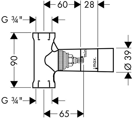Скрытая часть Hansgrohe 15970180 для запорного вентиля