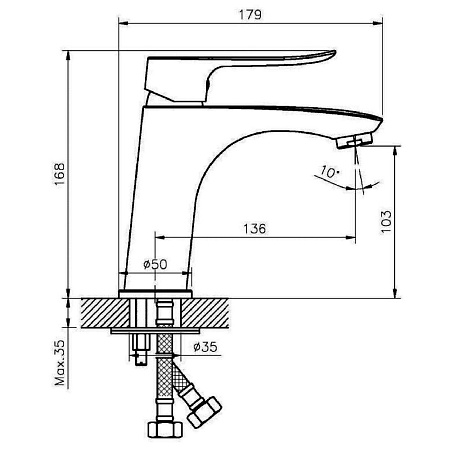 Смеситель Agger Nice A2502100 для раковины