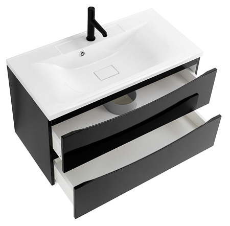Тумба под раковину BelBagno Marino MARINO-800-2C-SO-NL-P 80 nero lucido
