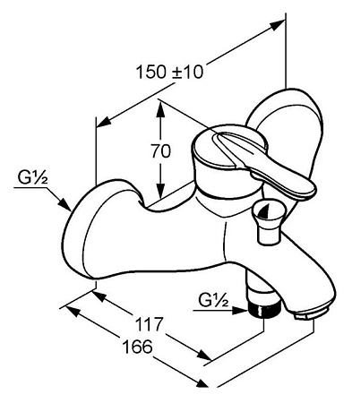 Смеситель Kludi Amphora 544430575 для ванны с душем