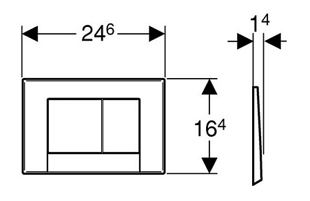Кнопка смыва Geberit Bolero 115.777.KB.1 хром, кнопка текстурная